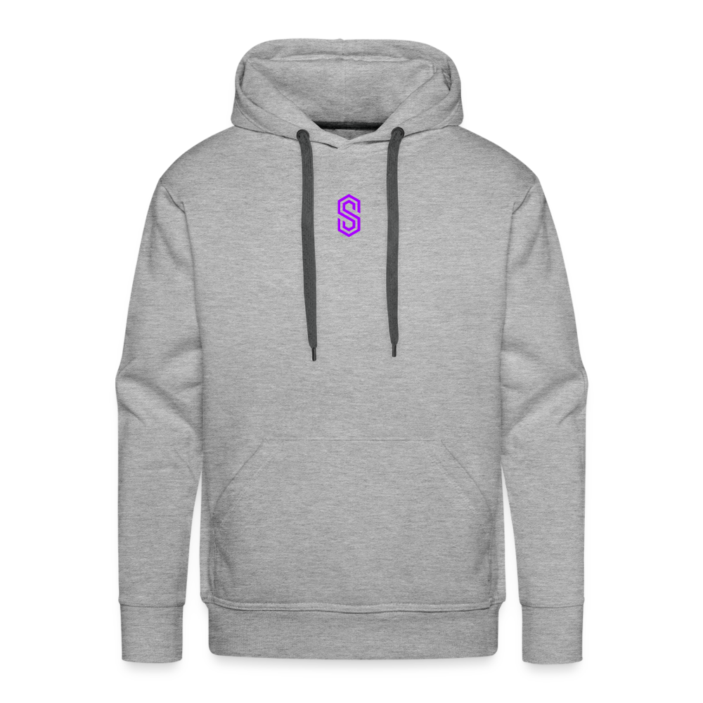 Men’s stellar fusion Premium Hoodie violet - heather grey
