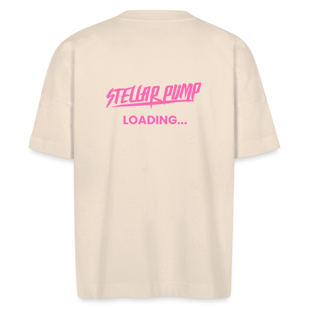 Stellar pump loading oversize T-shirt pink - natural raw