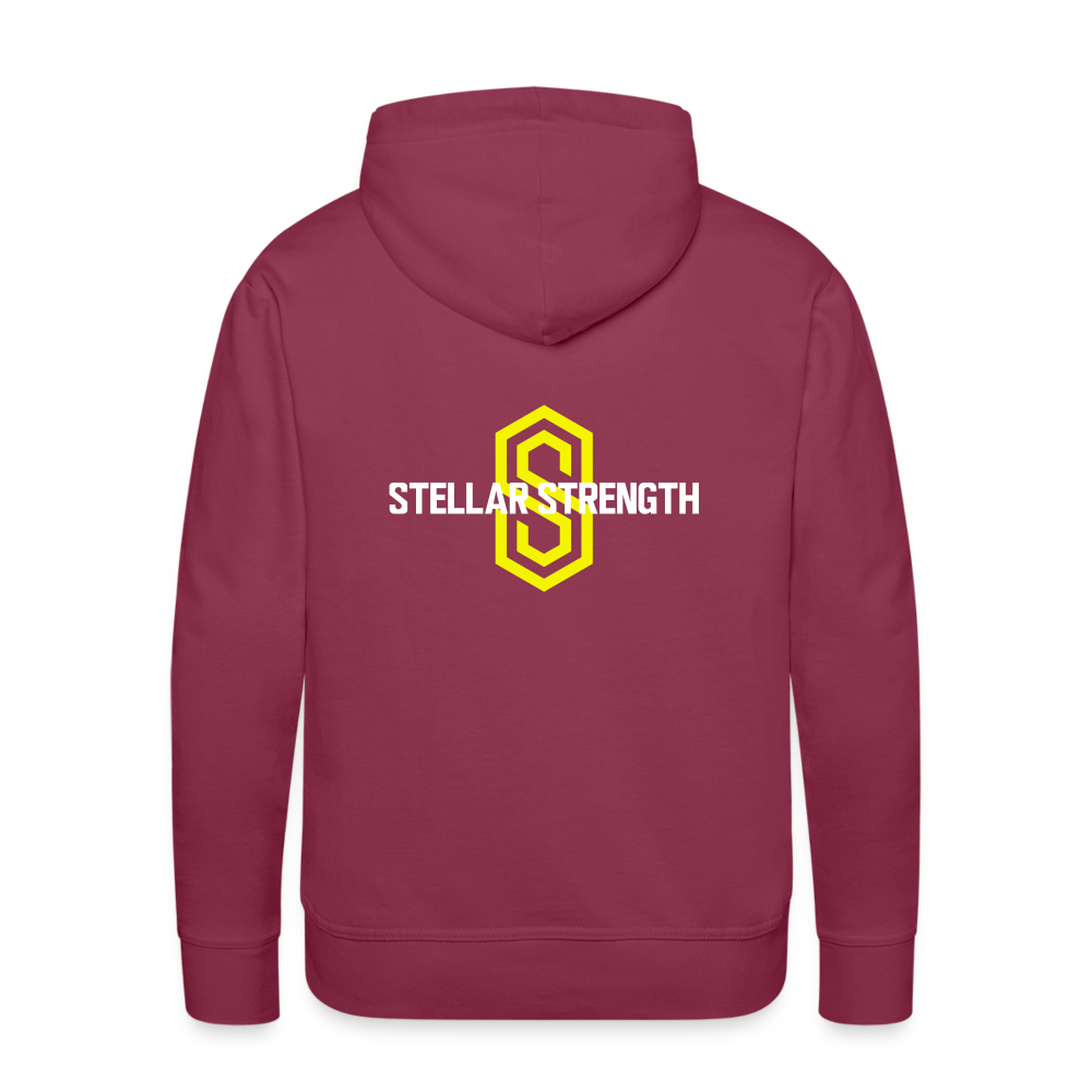 Men’s stellar fusion Premium Hoodie yellow - bordeaux
