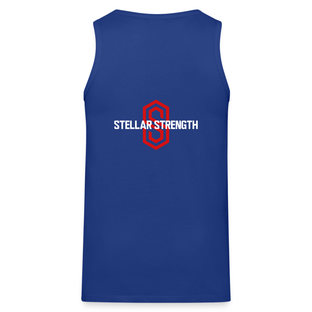 stellar strength fusion tank top red - royal blue
