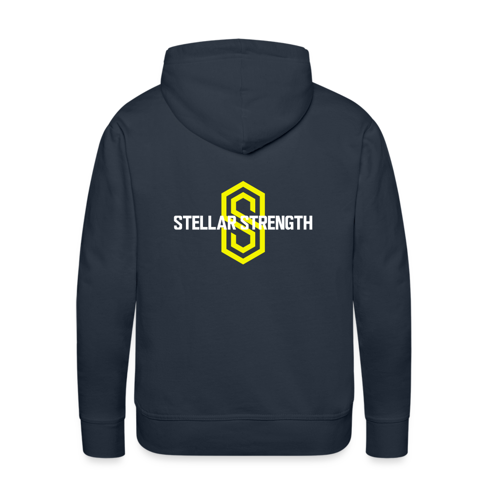 Men’s stellar fusion Premium Hoodie yellow - navy