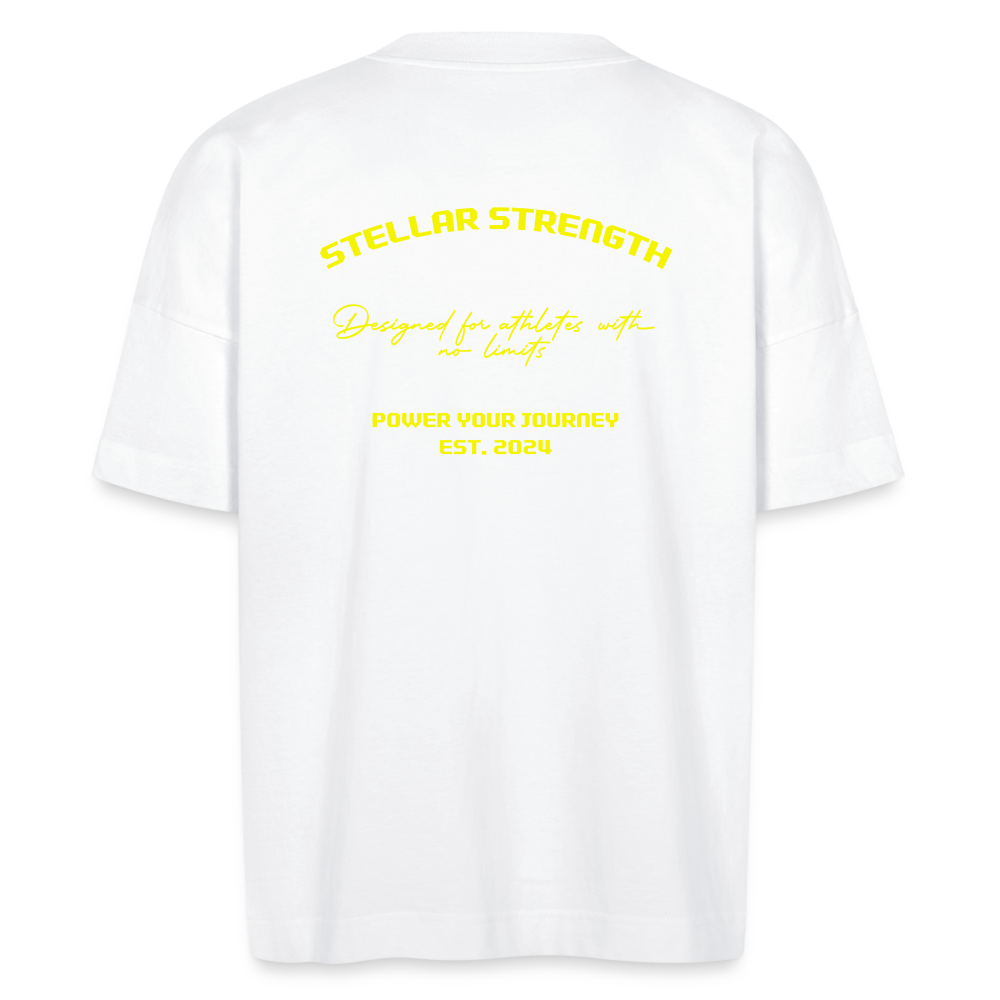 stellar strength platinum edition oversized T-shirt yellow - white