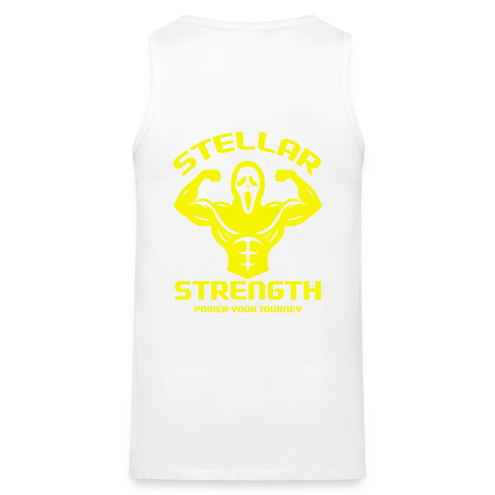 stellar strength flex tank top yellow - white