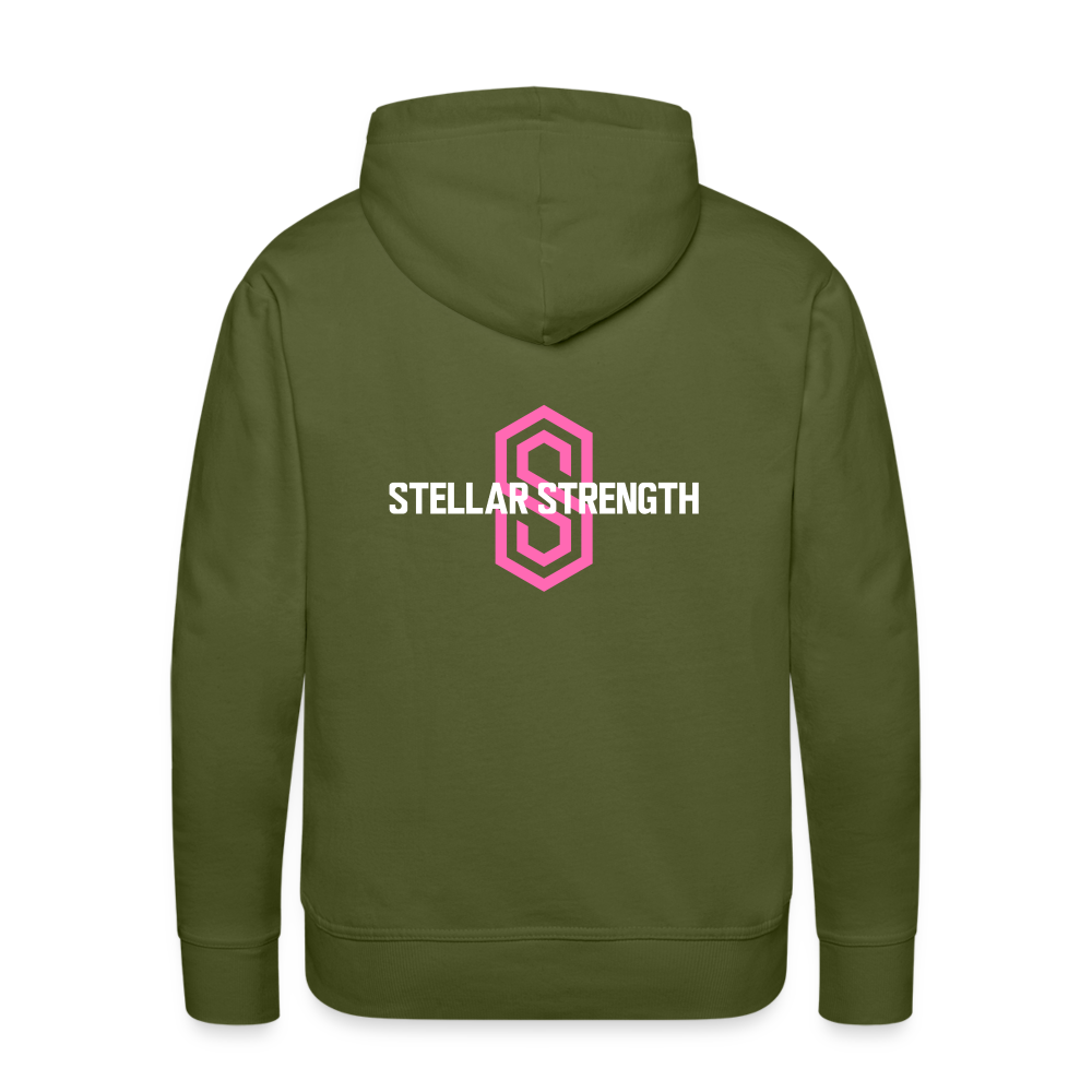 Men’s stellar fusion Premium Hoodie pink - olive green