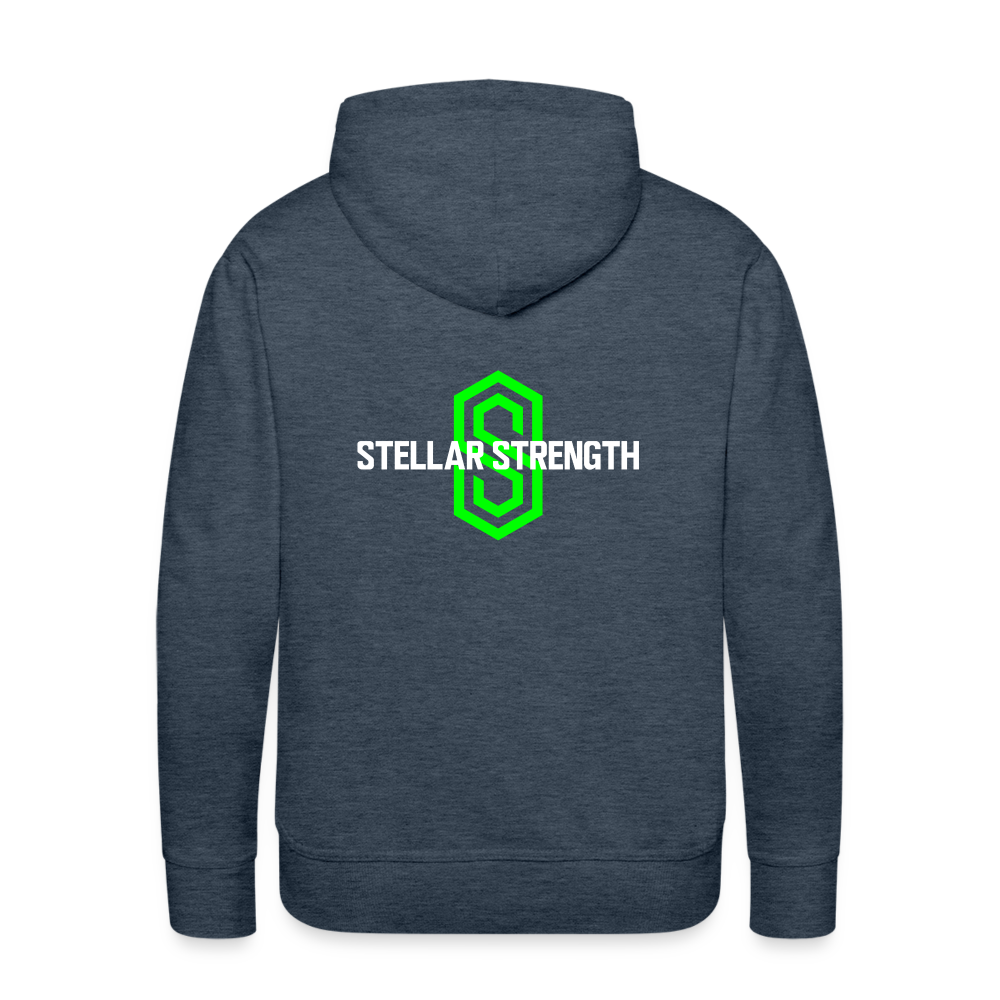 Men’s stellar fusion Premium Hoodie green - heather denim