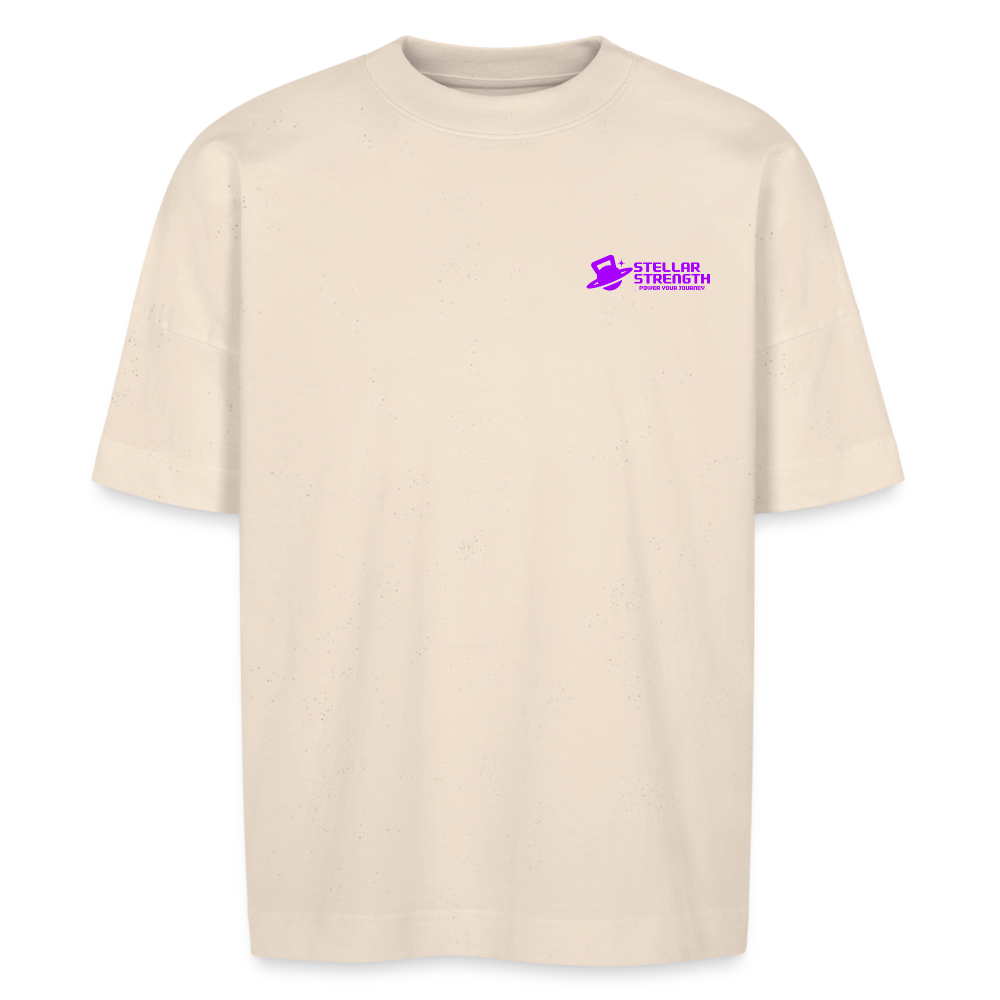 Stellar strength original oversize T-shirt violet - natural raw