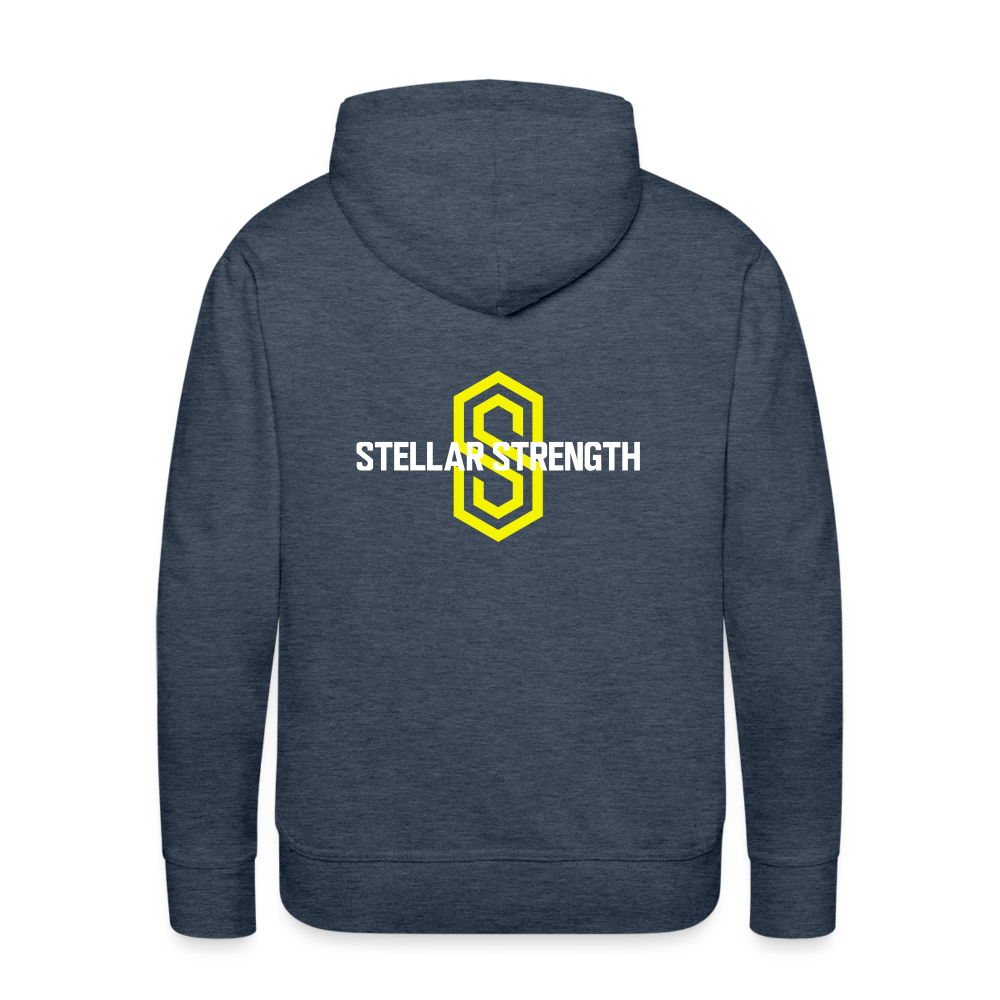 Men’s stellar fusion Premium Hoodie yellow - heather denim