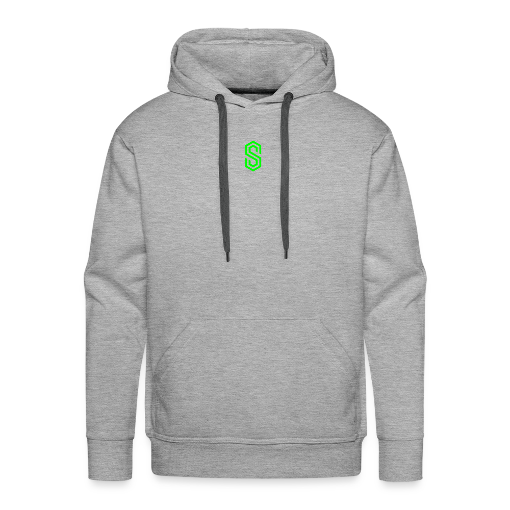 Men’s stellar fusion Premium Hoodie green - heather grey