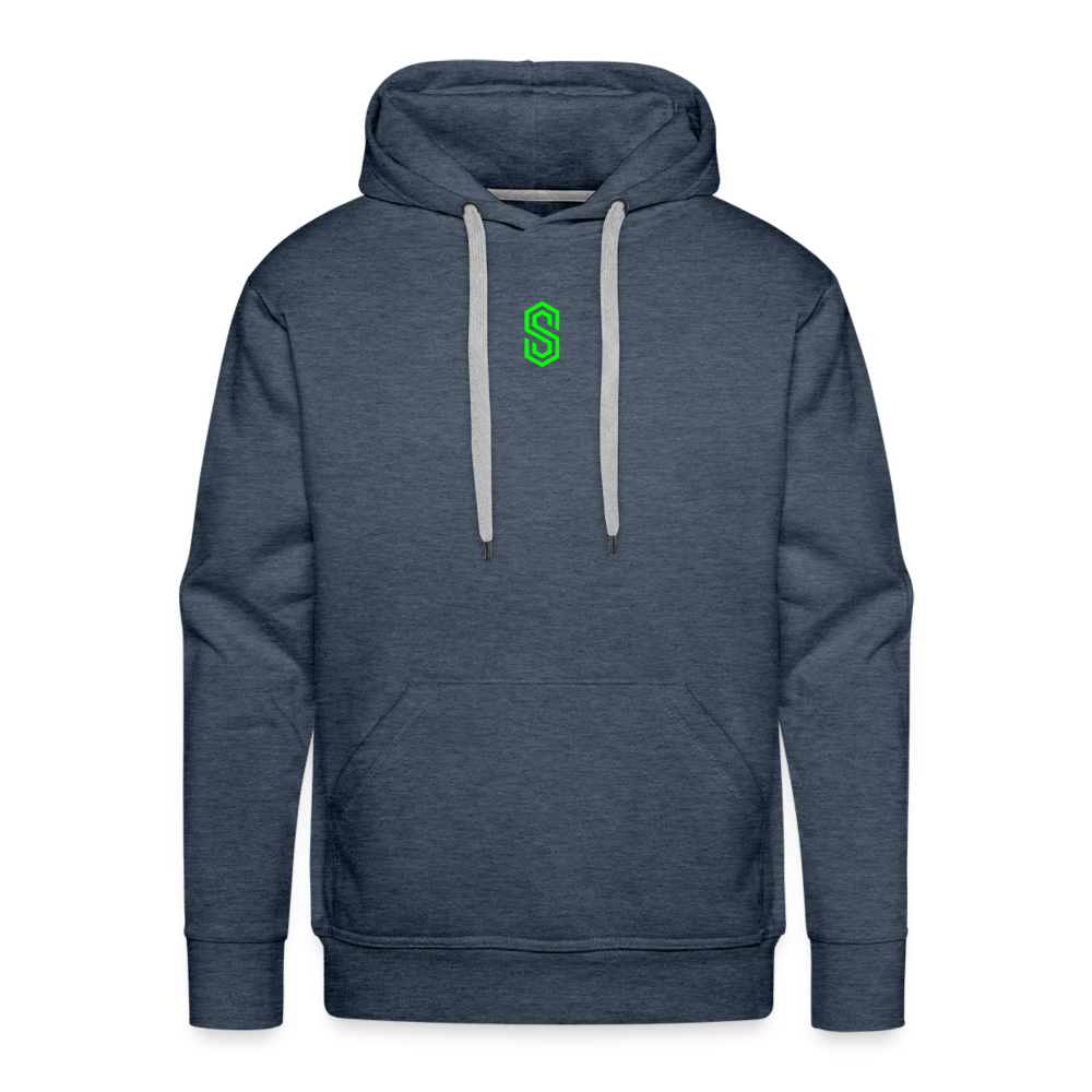 Men’s stellar fusion Premium Hoodie green - heather denim