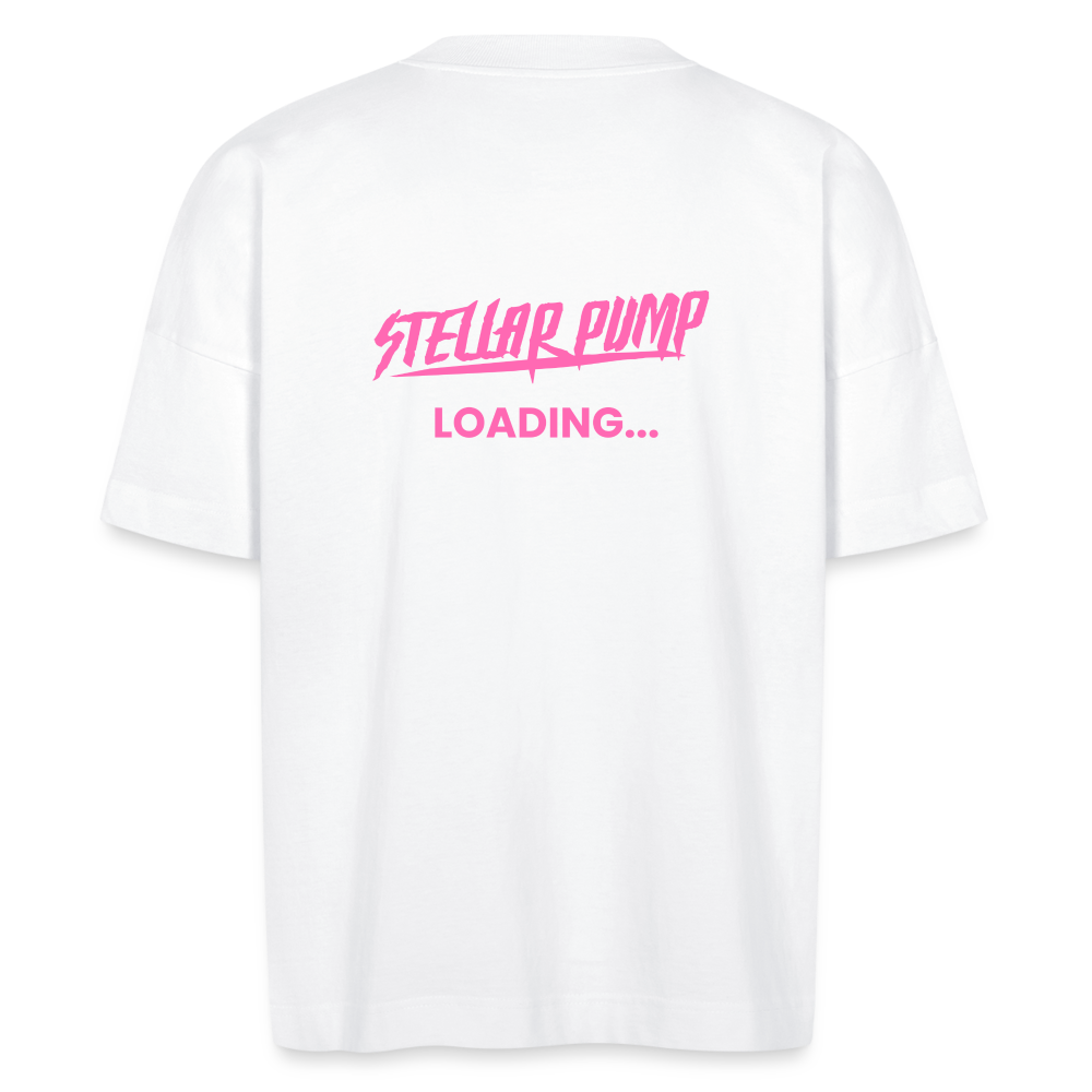 Stellar pump loading oversize T-shirt pink - white