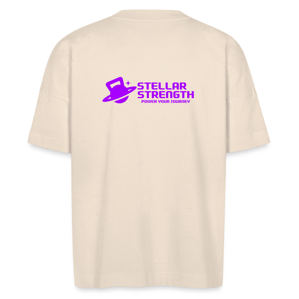 Stellar strength original oversize T-shirt violet - natural raw