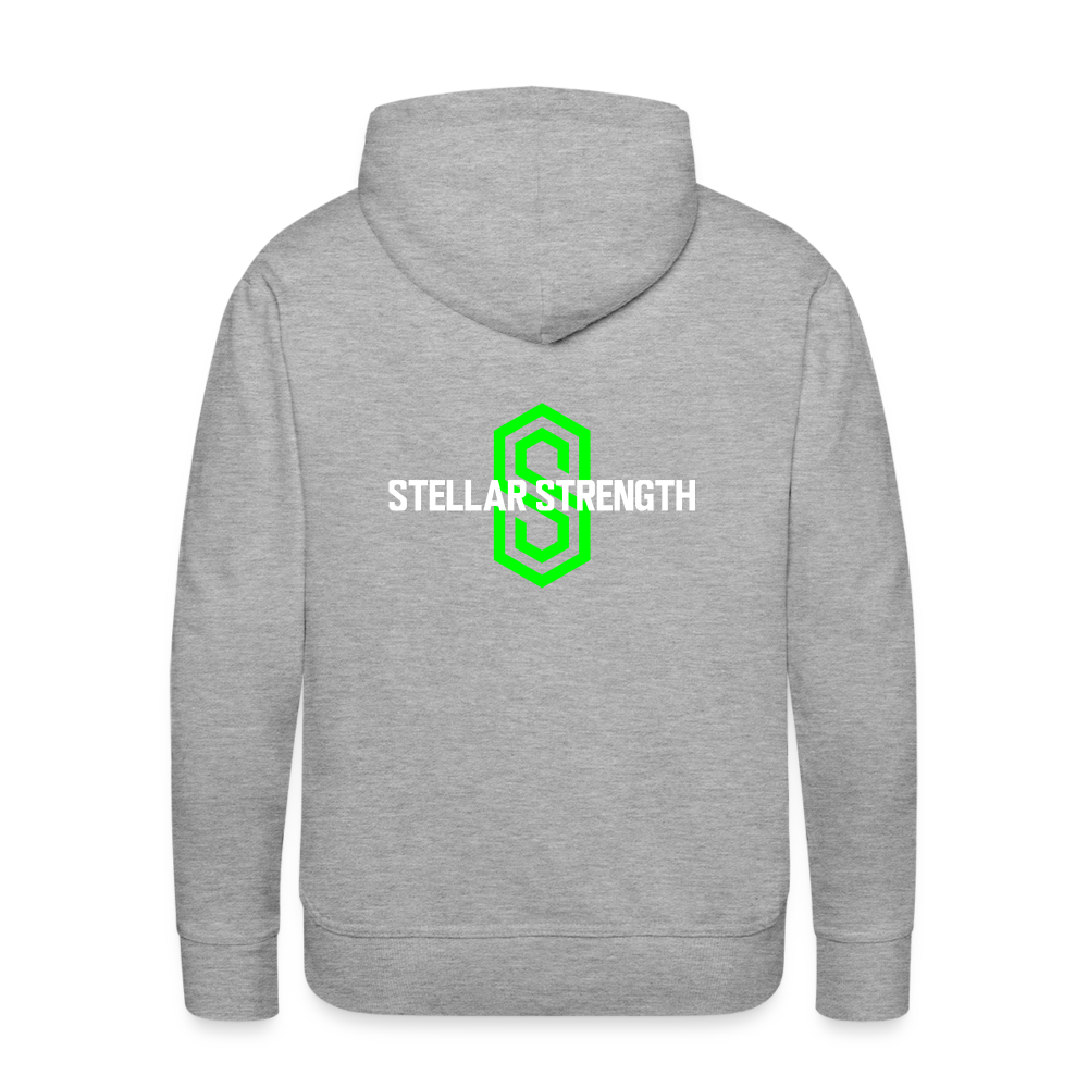 Men’s stellar fusion Premium Hoodie green - heather grey
