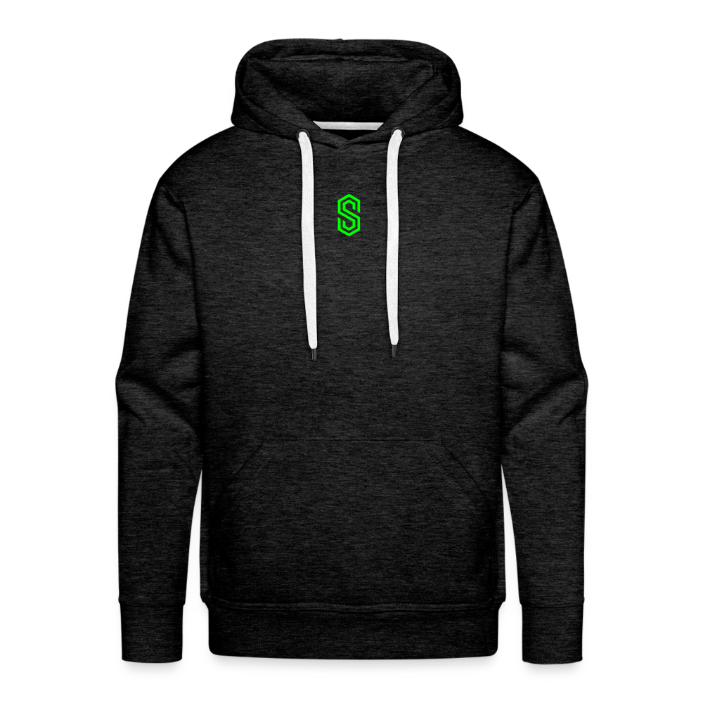 Men’s stellar fusion Premium Hoodie green - charcoal grey