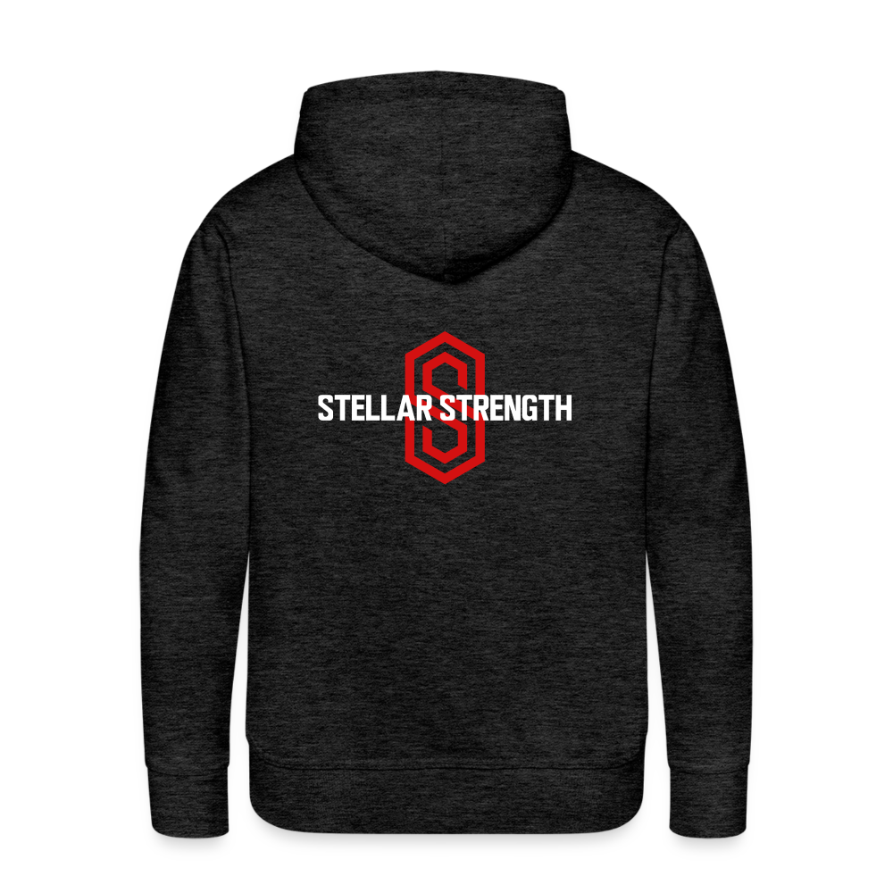 Men’s stellar fusion Premium Hoodie red - charcoal grey