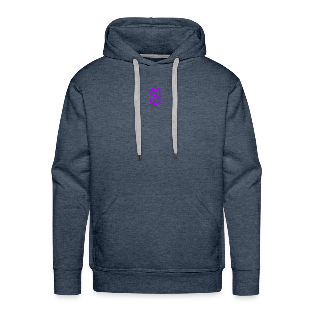 Men’s stellar fusion Premium Hoodie violet - heather denim