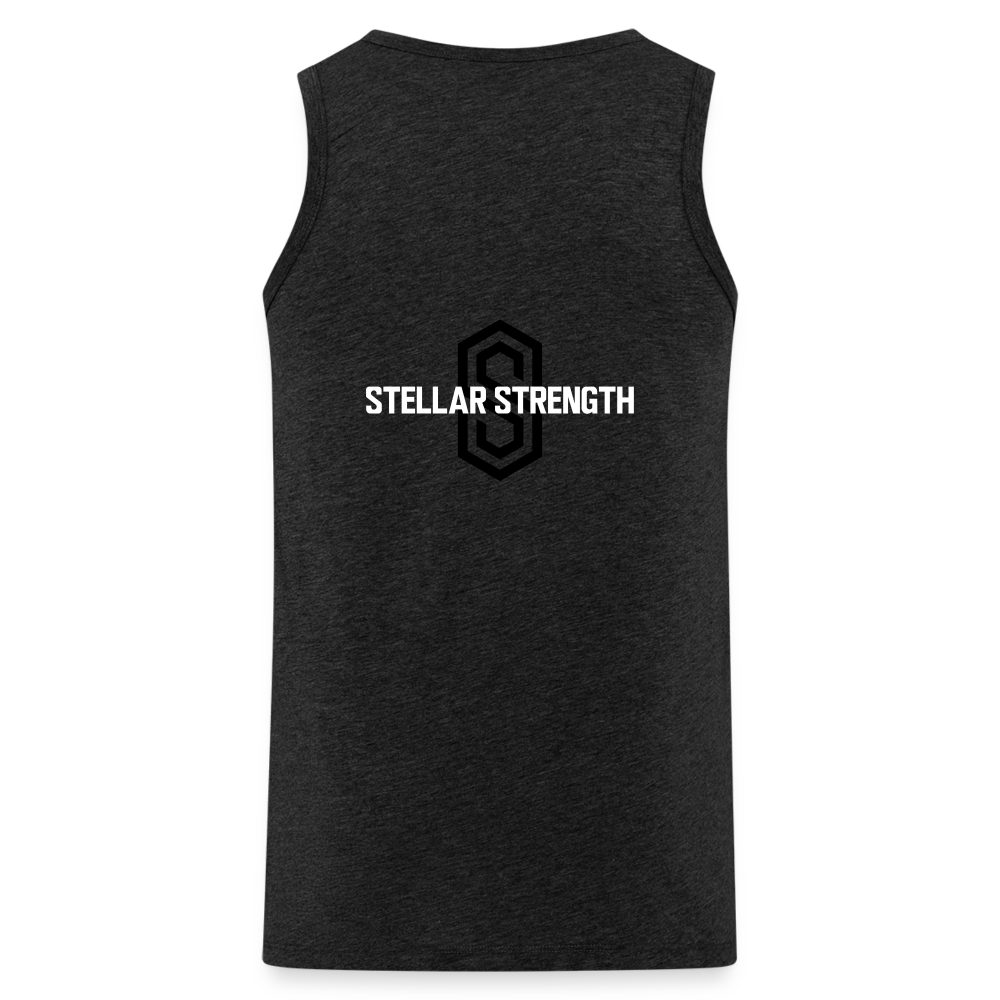 stellar strength fusion tank top black - charcoal grey