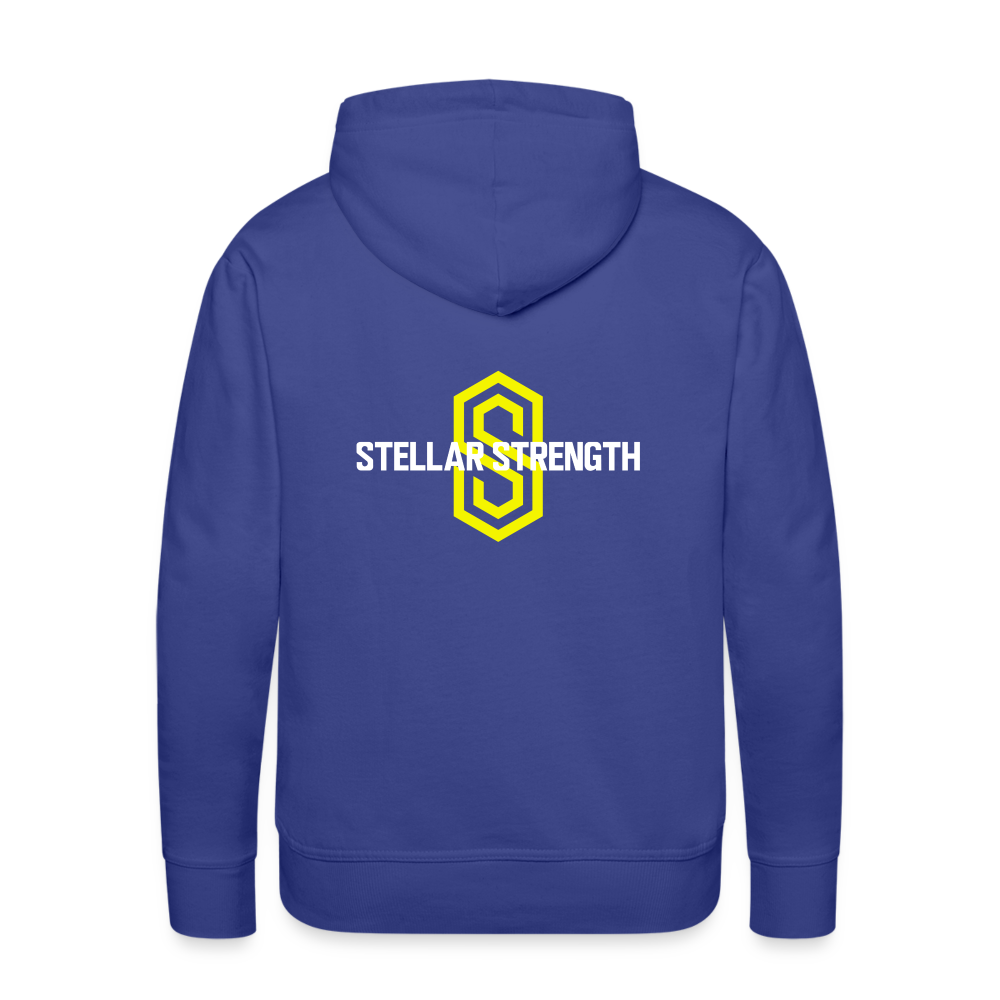 Men’s stellar fusion Premium Hoodie yellow - royal blue