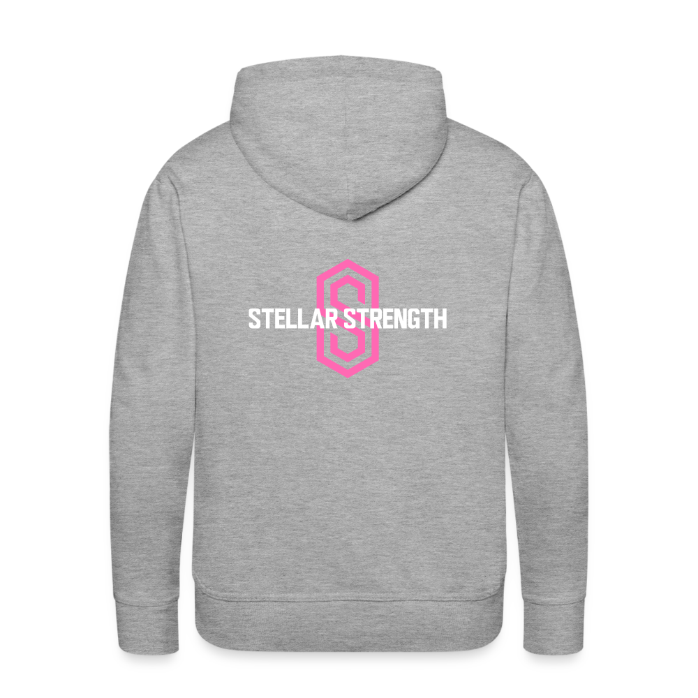 Men’s stellar fusion Premium Hoodie pink - heather grey