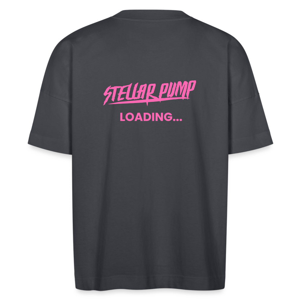 Stellar pump loading oversize T-shirt pink - indigo blue