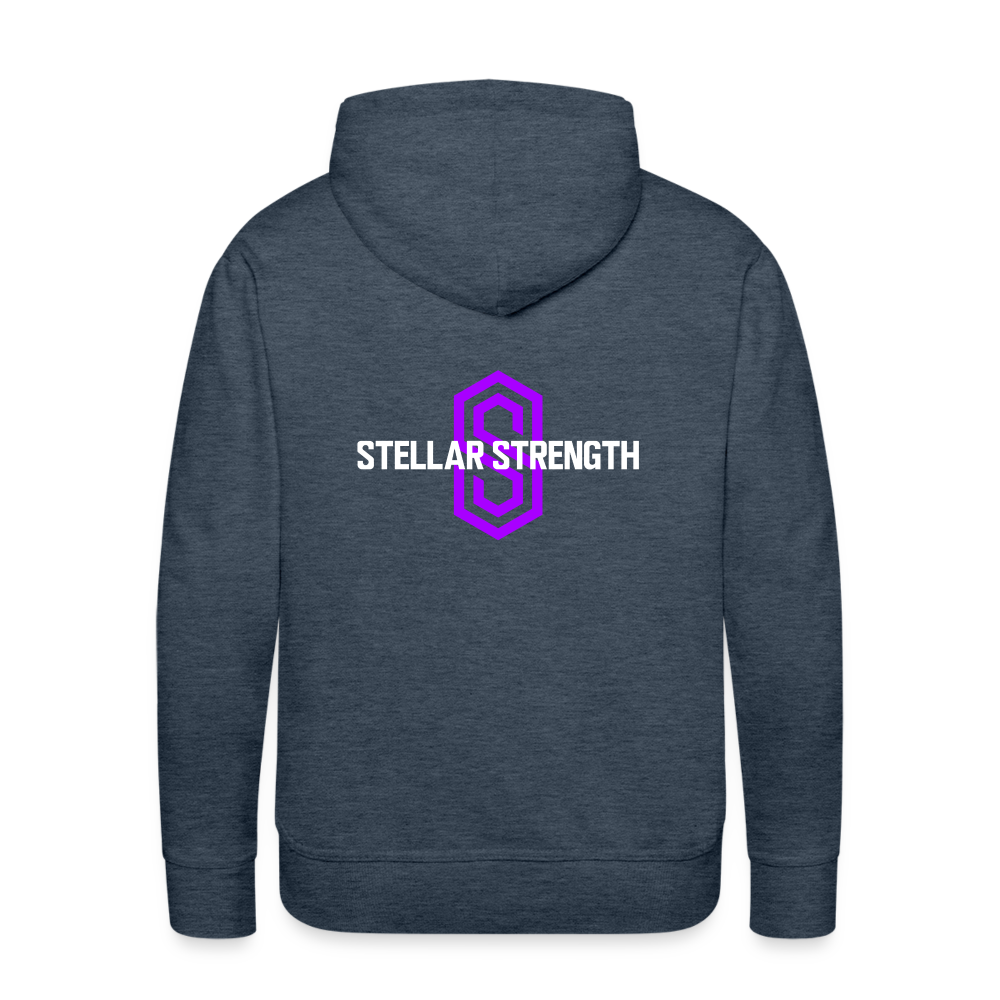 Men’s stellar fusion Premium Hoodie violet - heather denim