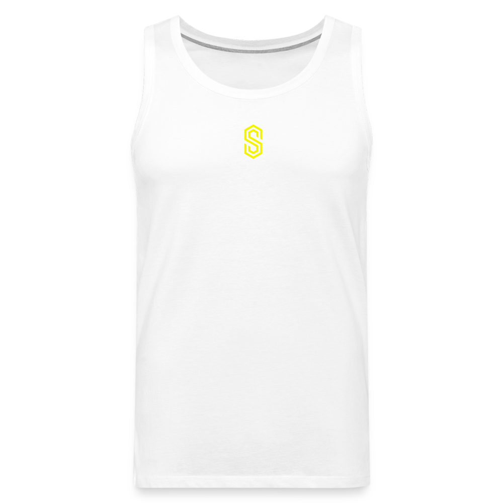 stellar strength flex tank top yellow - white