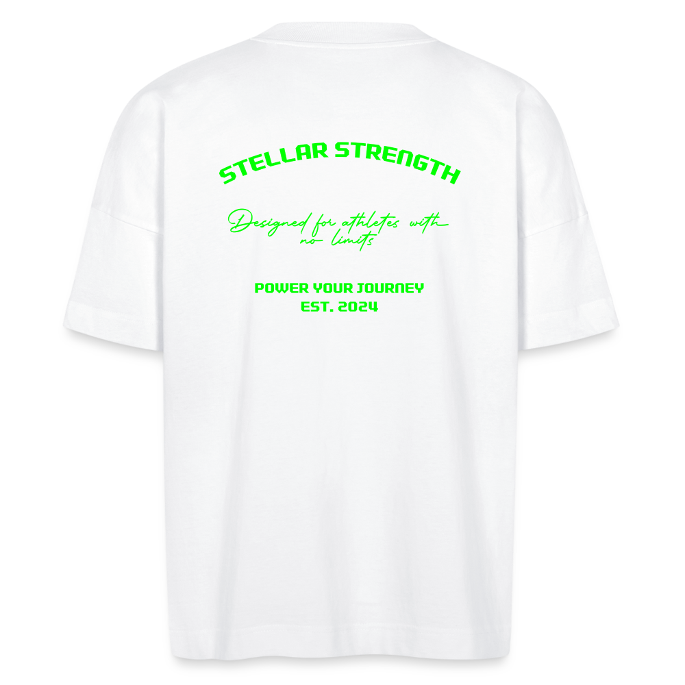 stellar strength platinum edition oversized T-shirt green - white