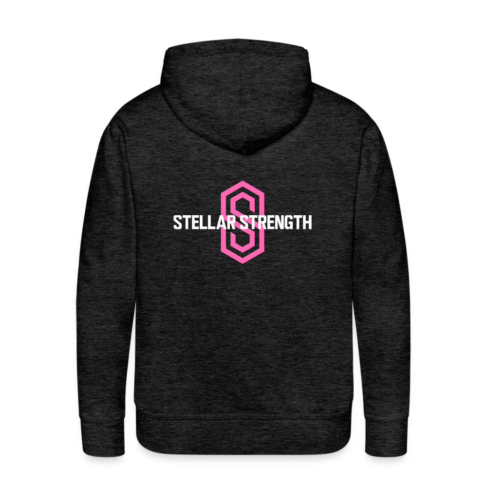 Men’s stellar fusion Premium Hoodie pink - charcoal grey