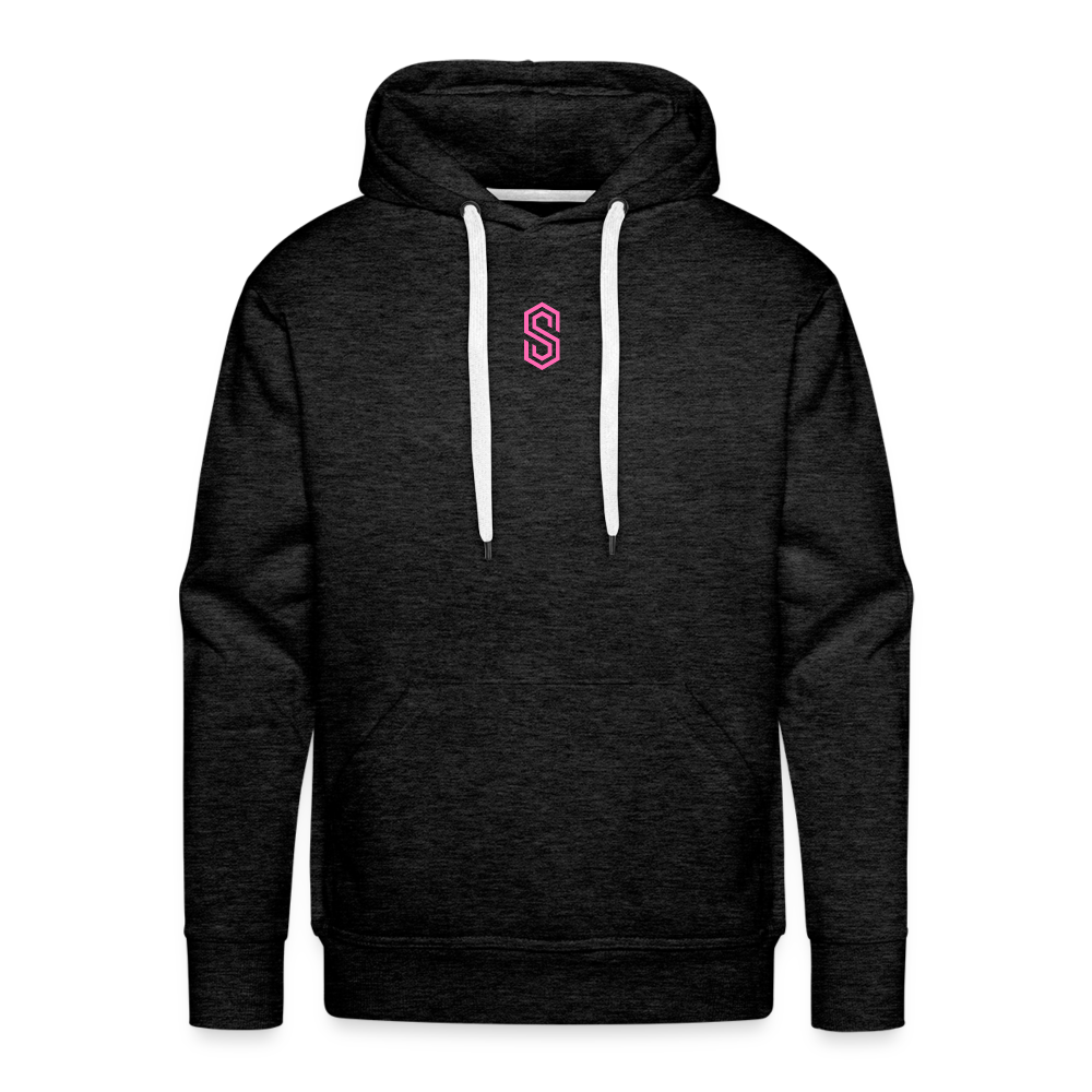 Men’s stellar fusion Premium Hoodie pink - charcoal grey