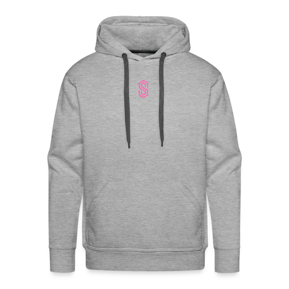 Men’s stellar fusion Premium Hoodie pink - heather grey