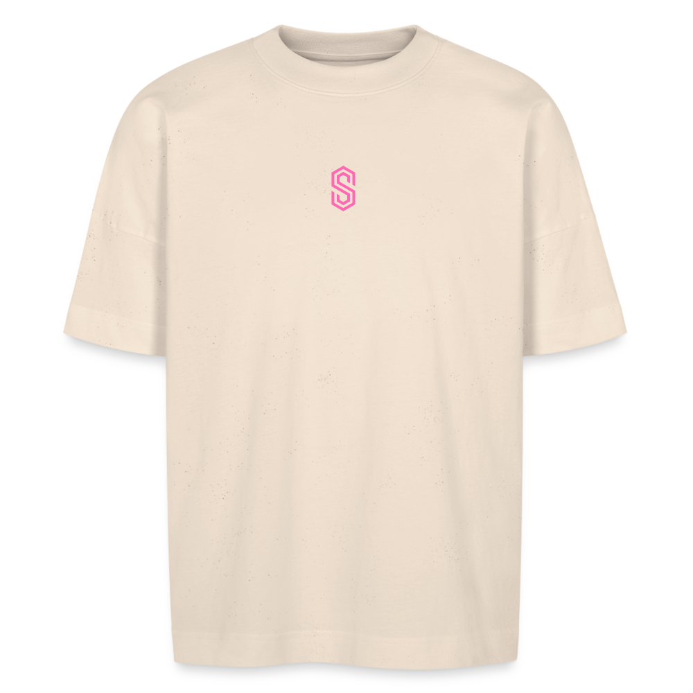 Stellar pump loading oversize T-shirt pink - natural raw