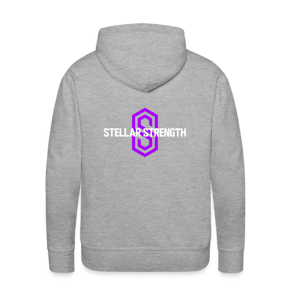 Men’s stellar fusion Premium Hoodie violet - heather grey