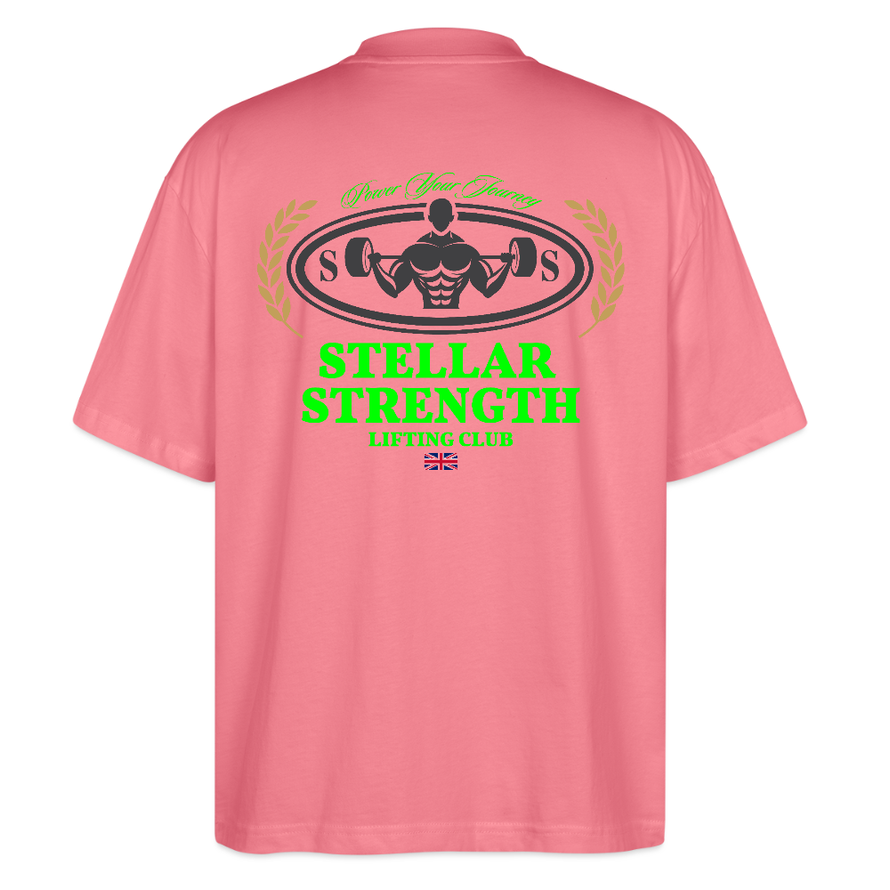 stellar strength classic edition oversized T-shirt green - pink joy