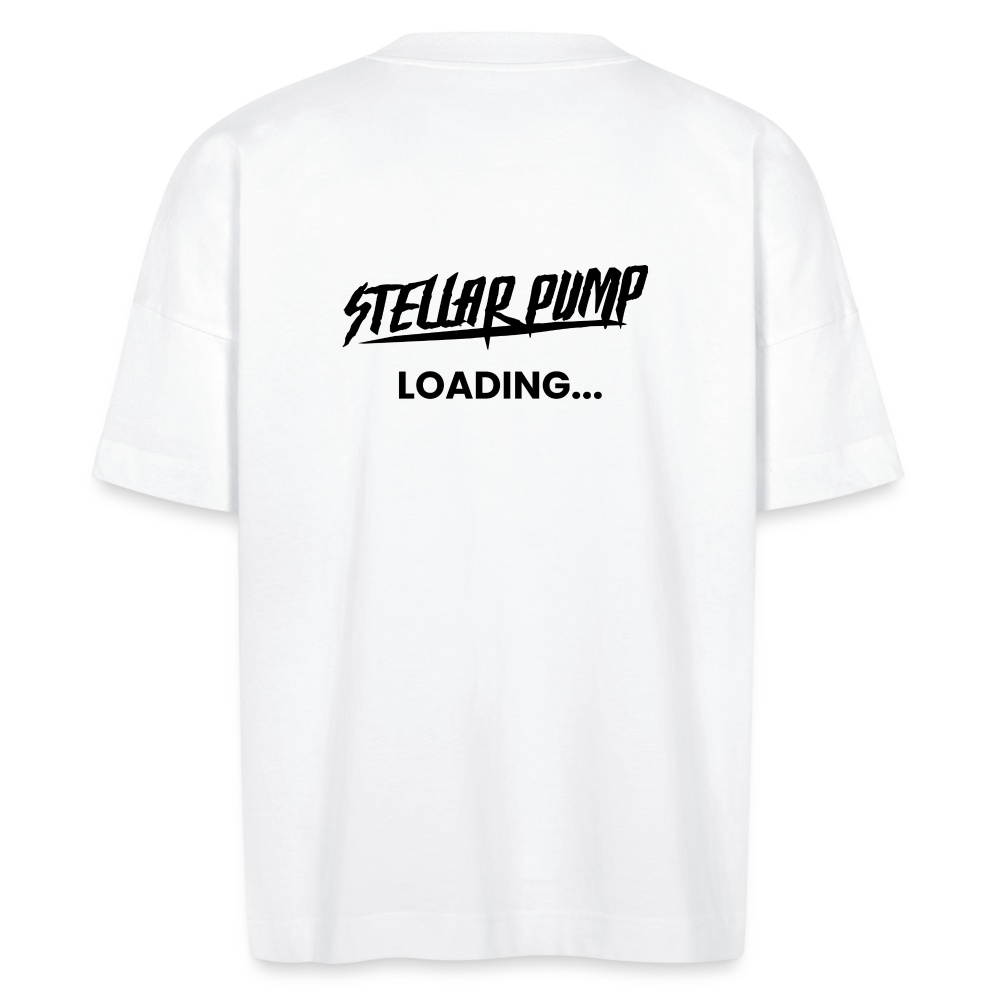 stellar pump loading oversized t-shirt black - white