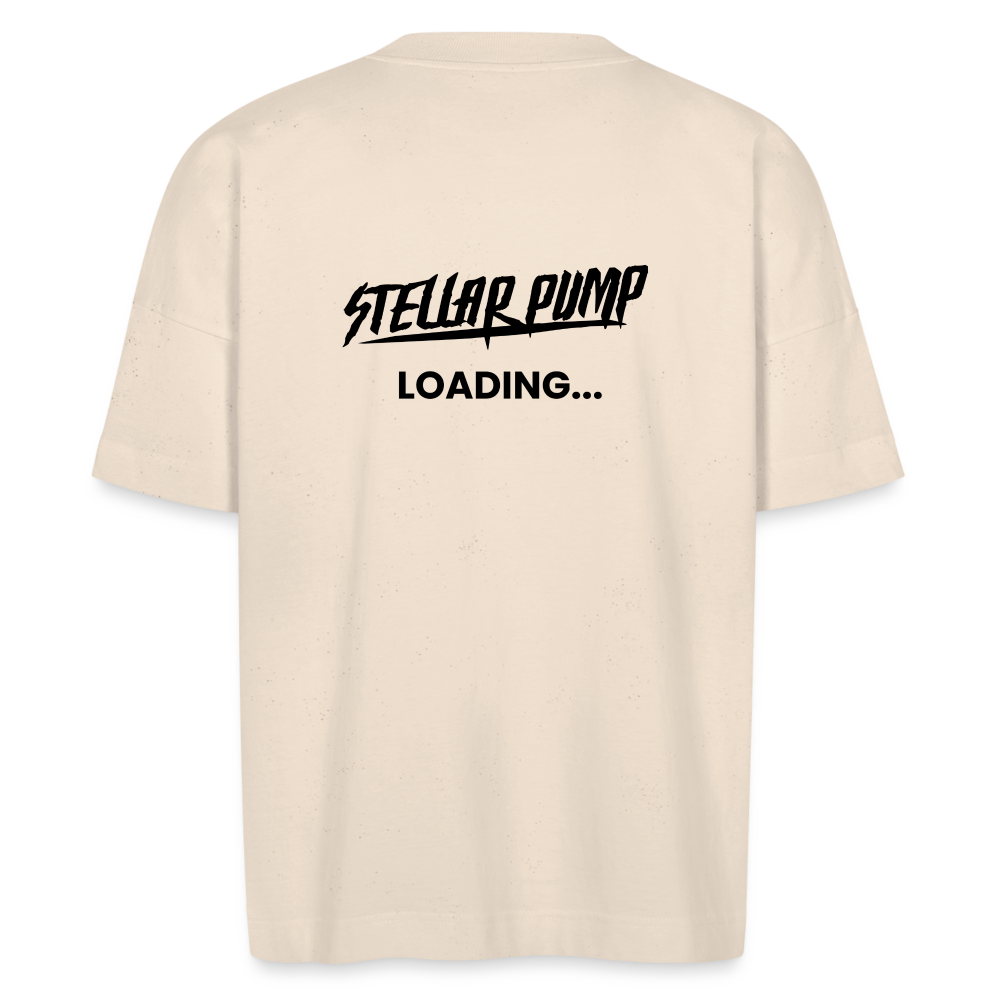 stellar pump loading oversized t-shirt black - natural raw