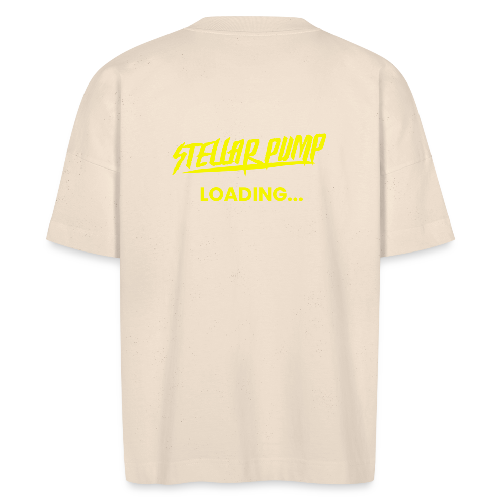 stellar pump loading oversized t-shirt yellow - natural raw