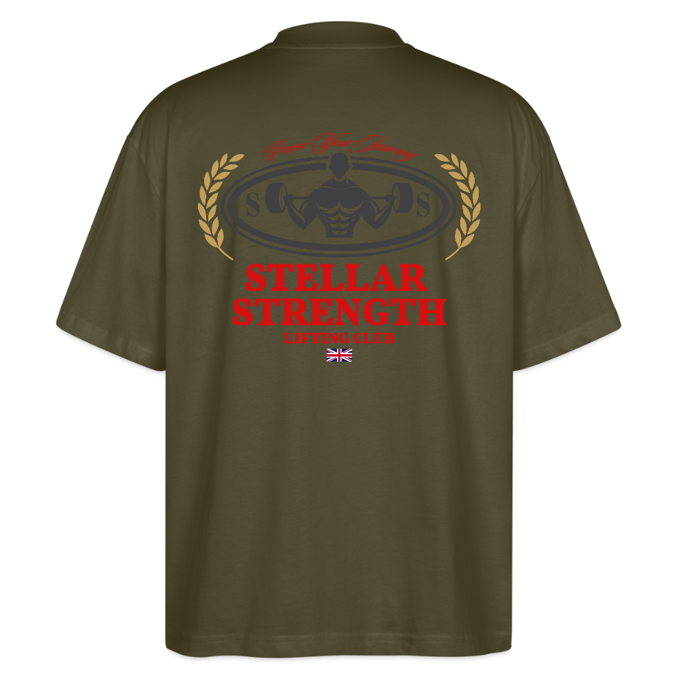 stellar strength classic edition oversized T-shirt red - khaki