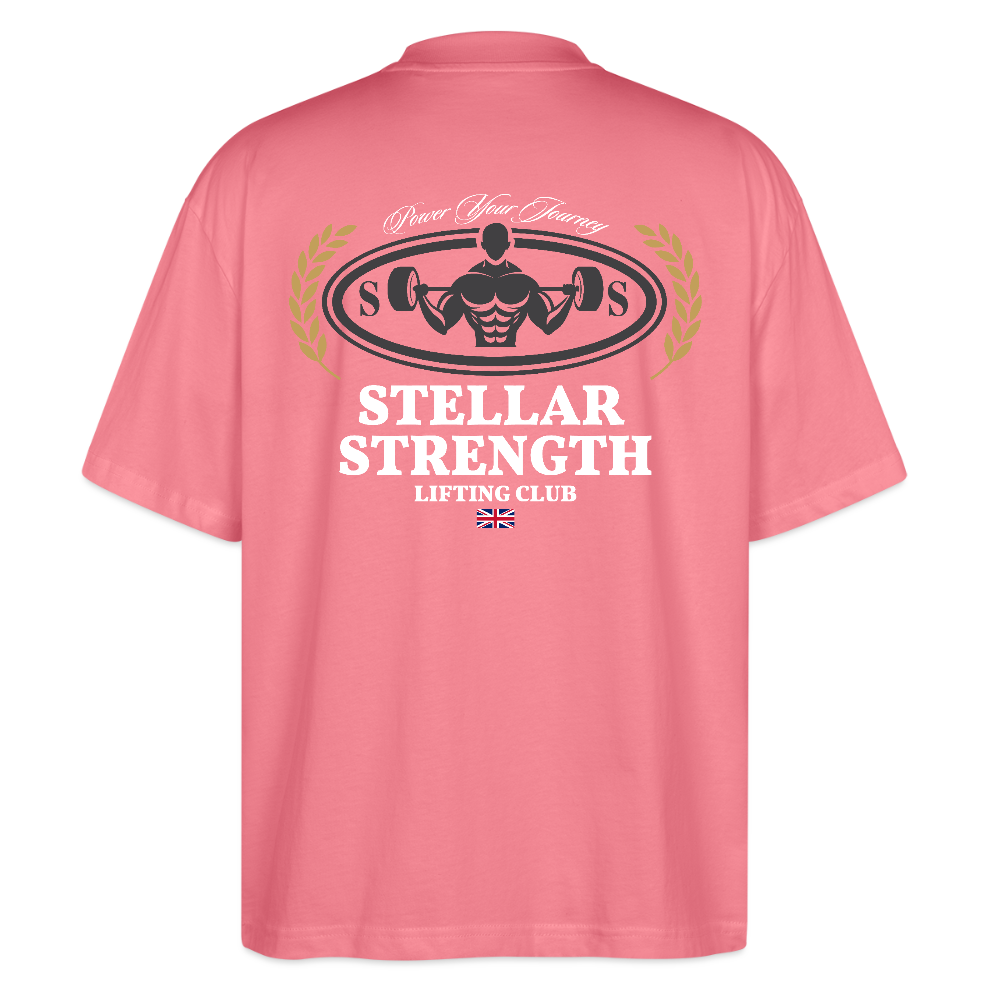 stellar strength classic edition oversized T-shirt white - pink joy 
