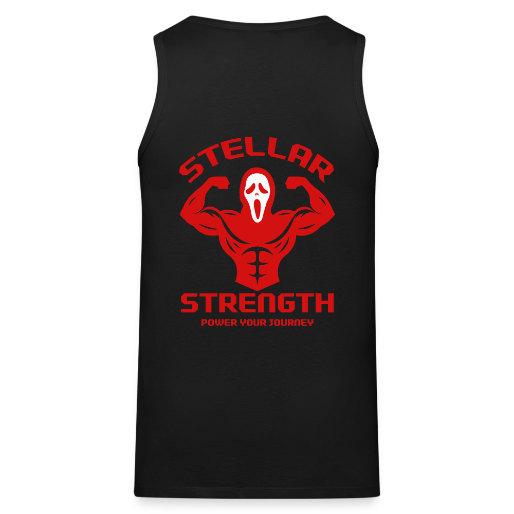 stellar strength flex tank top red - black