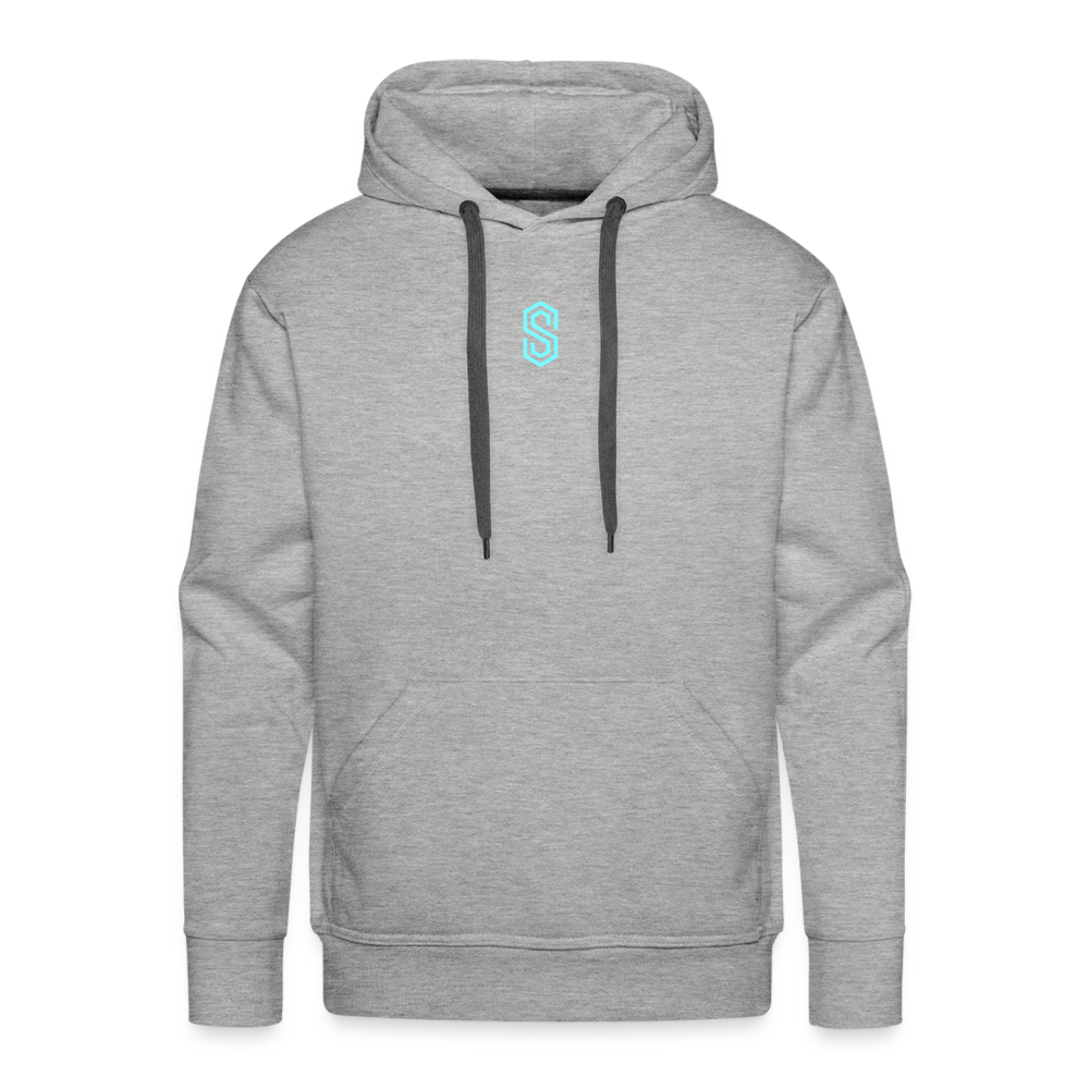 Men’s stellar fusion Premium Hoodie blue - heather grey