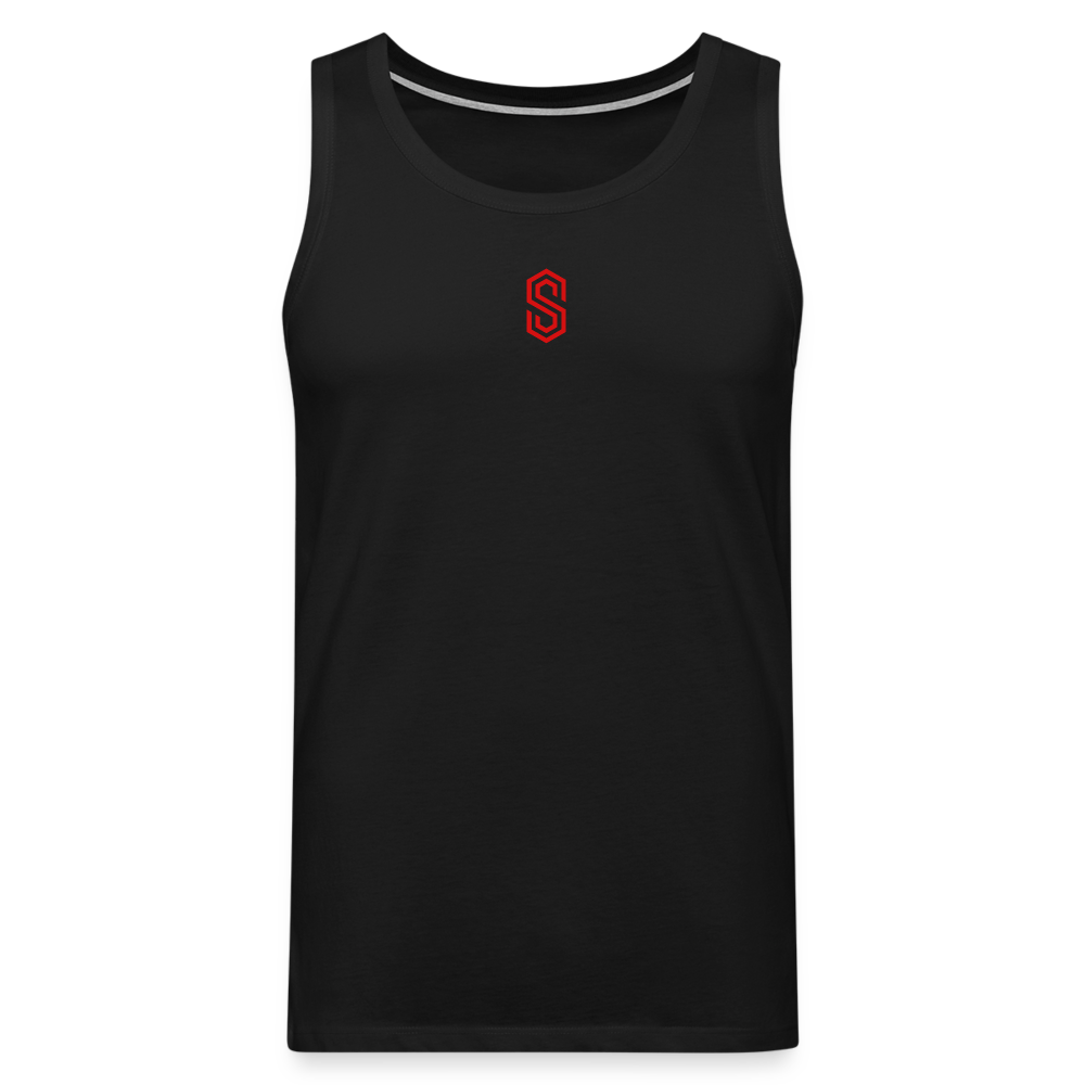 stellar strength fusion tank top red - black