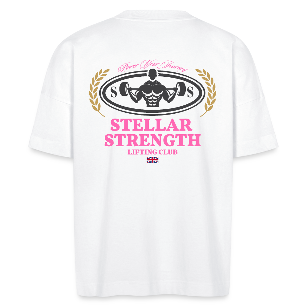 stellar strength classic edition oversized T-shirt pink - white