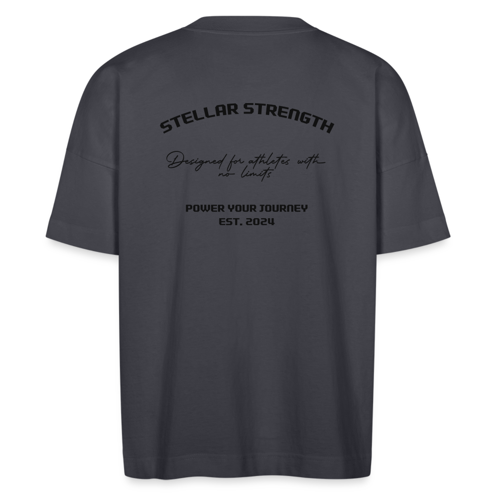 stellar strength platinum edition oversized T-shirt black - indigo blue