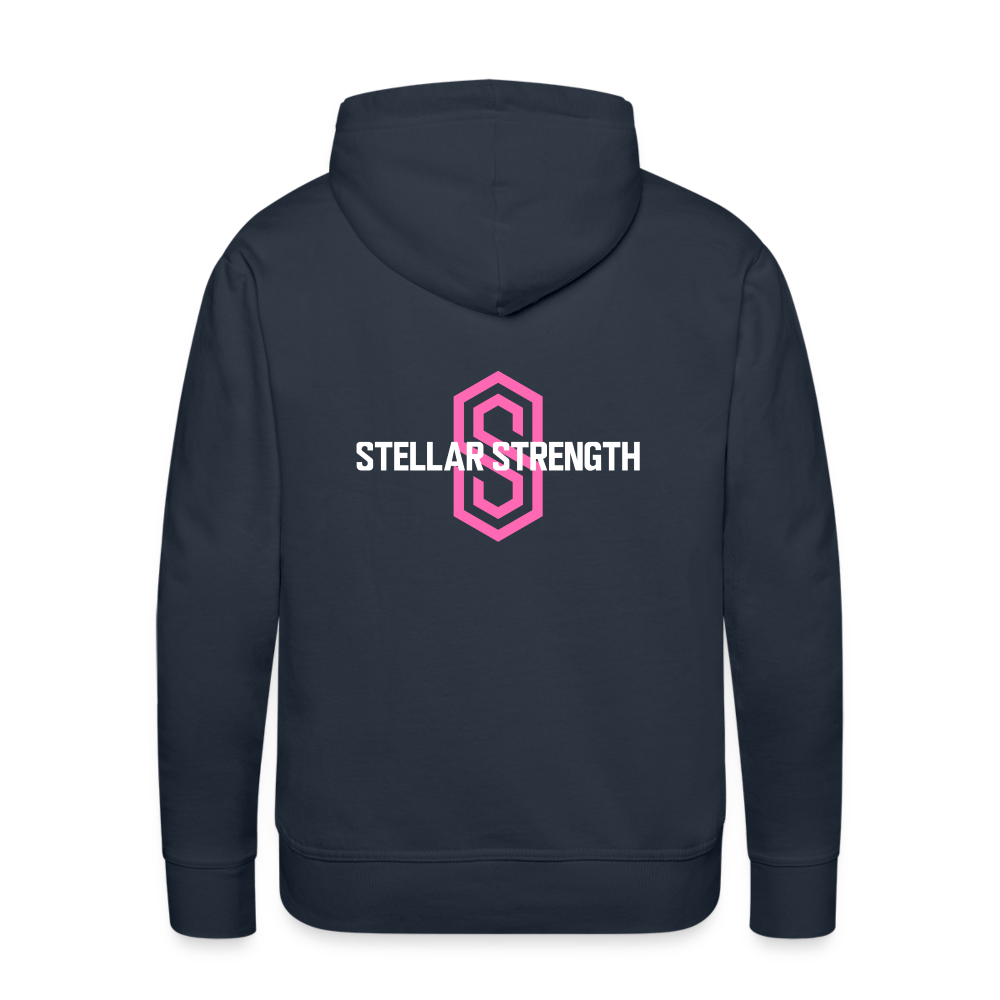 Men’s stellar fusion Premium Hoodie pink - navy