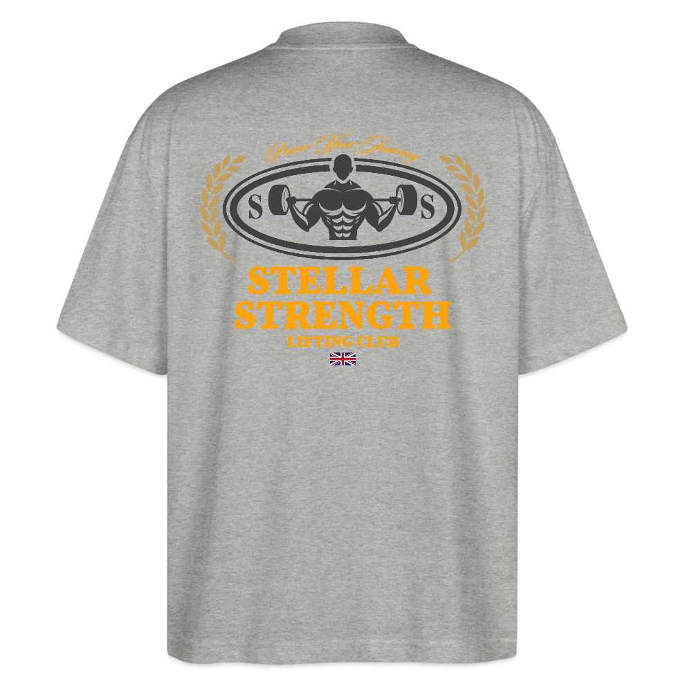 stellar strength classic edition oversized T-shirt orange - heather grey