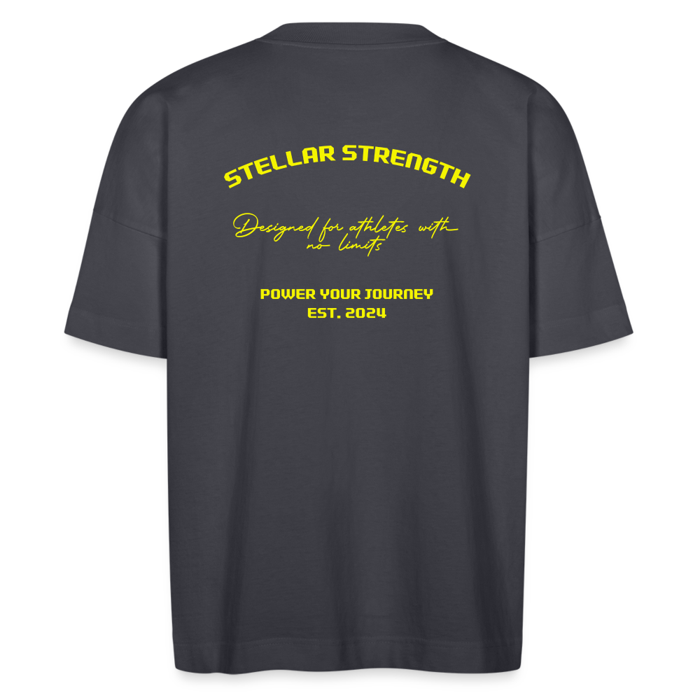 stellar strength platinum edition oversized T-shirt yellow - indigo blue