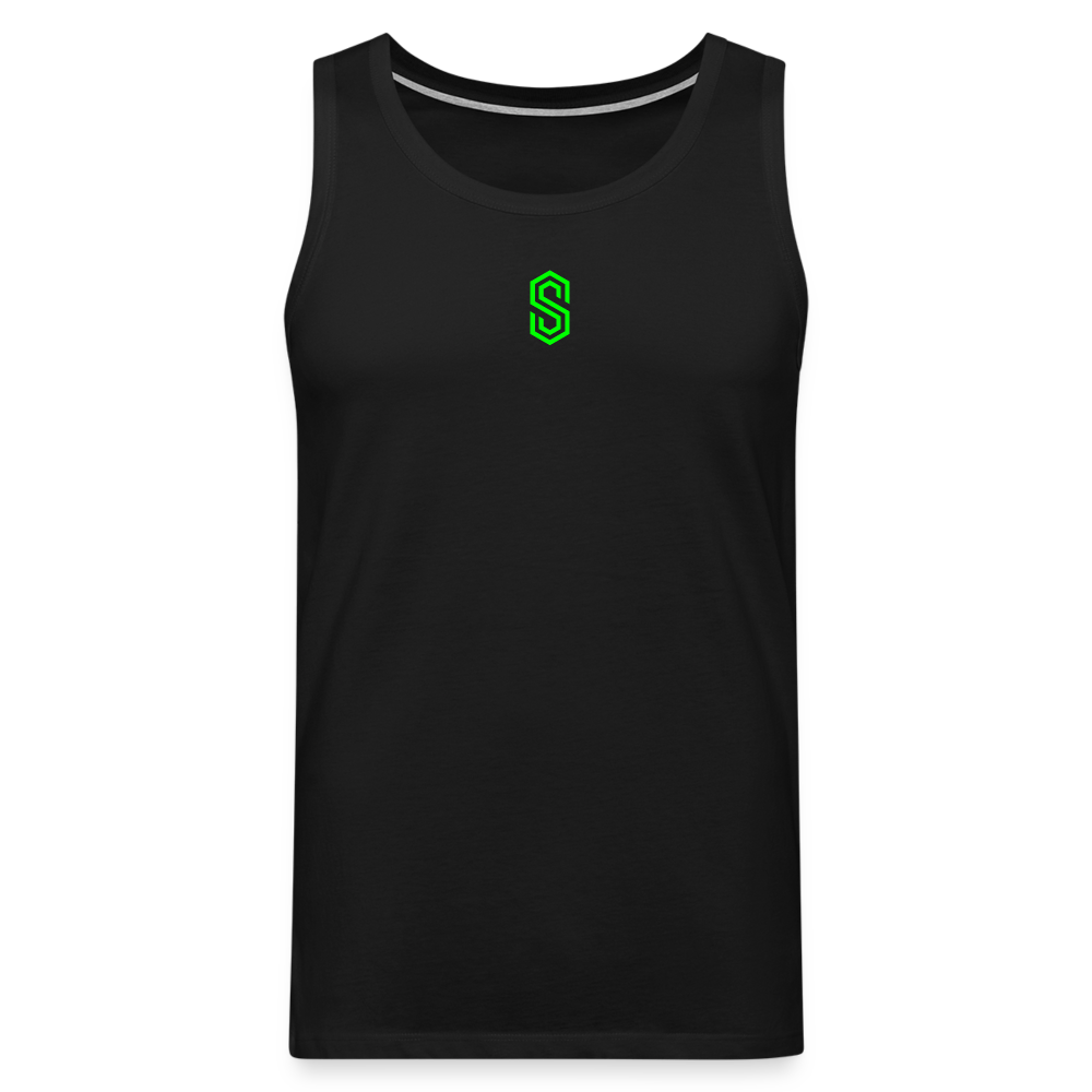 stellar strength fusion tank top green - black