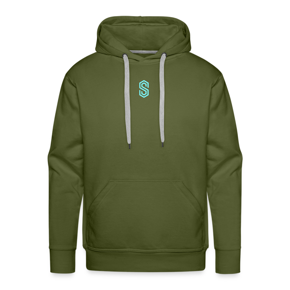 Men’s stellar fusion Premium Hoodie blue - olive green
