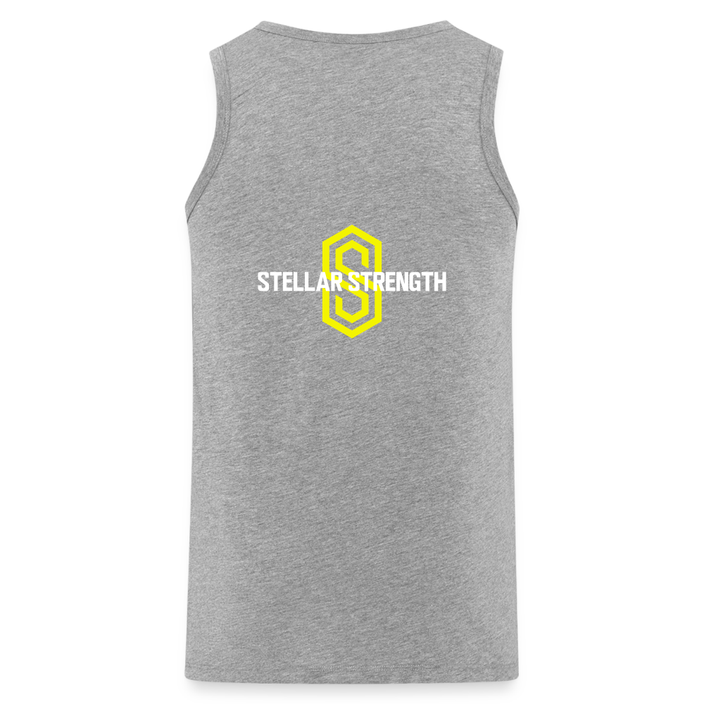 stellar strength fusion tank top yellow - heather grey