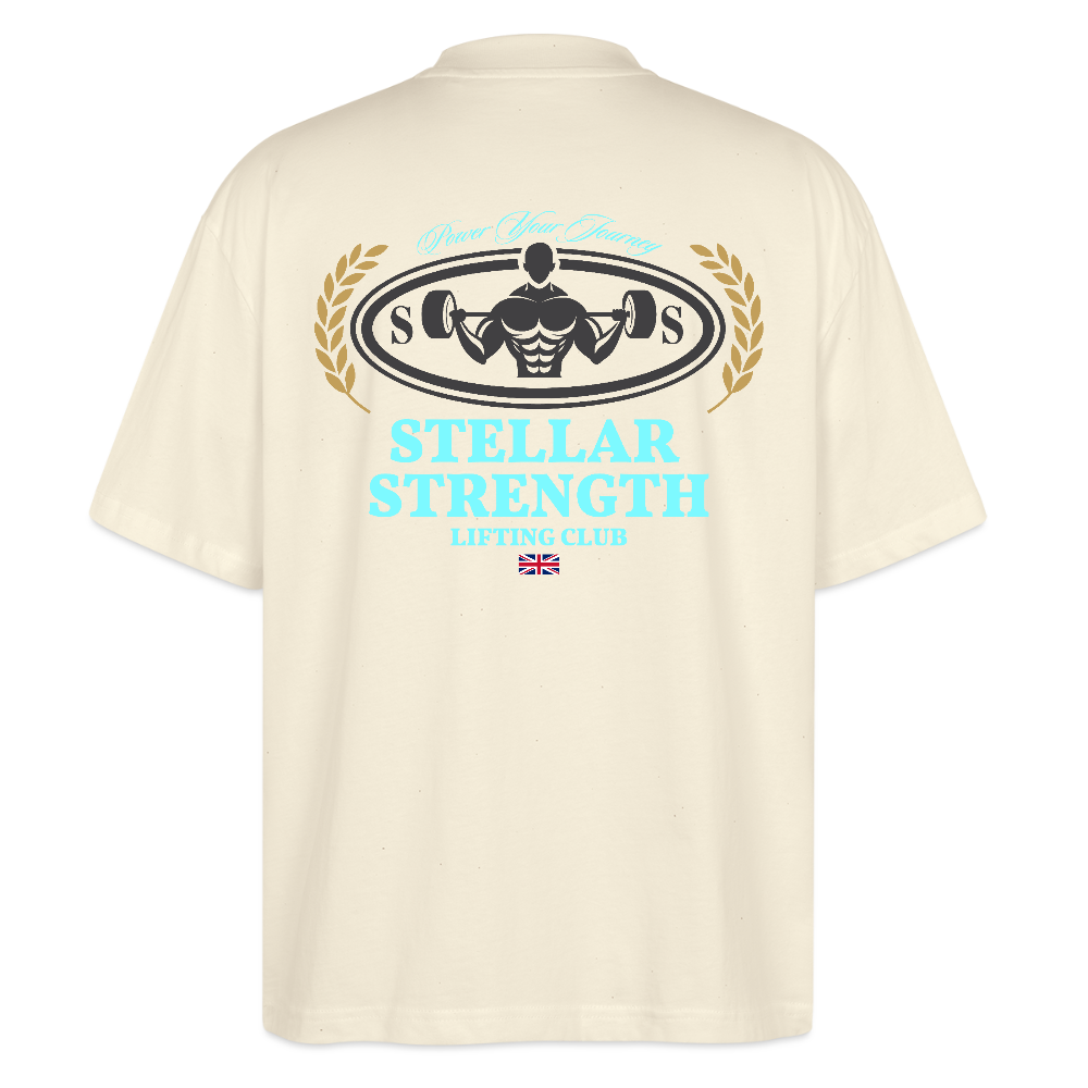 stellar strength classic edition oversized T-shirt blue - natural raw
