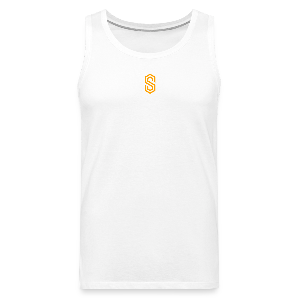 stellar strength flex tank top orange - white